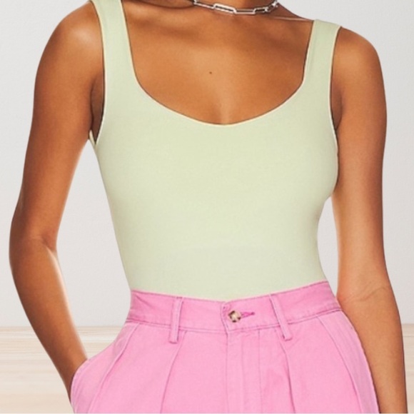 Free People Lime Green Bodysuit - Picture 1 of 7